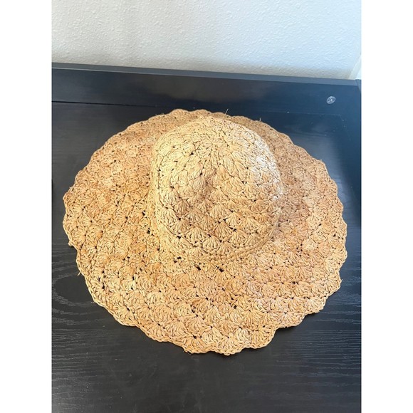 100% Straw Bucket Hat Light Brown - Picture 8 of 10
